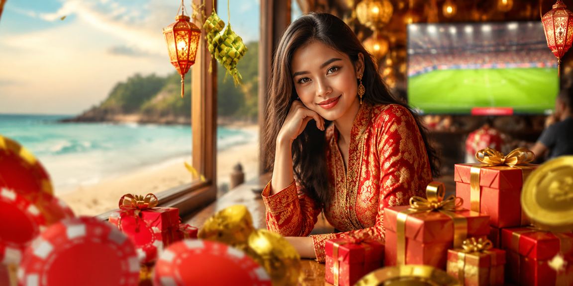 Perempuan menikmati kopi sambil mengecek cashback bonus di ponsel