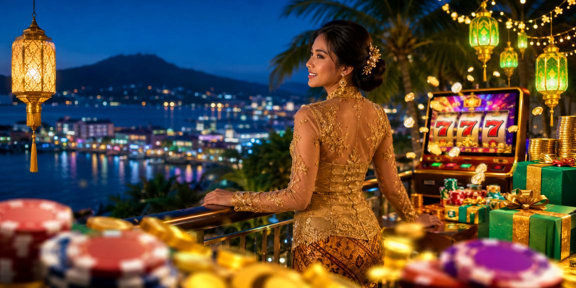 Pemain slot online perempuan sedang menikmati permainan di ponsel